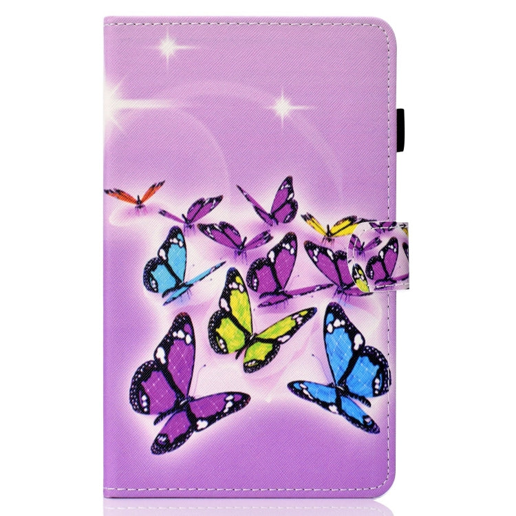 For Lenovo Tab M11/ Xiaoxin Pad 11 2024 Coloured Drawing Stitching Smart Leather Tablet Case(Butterfly) - Lenovo by buy2fix | Online Shopping UK | buy2fix