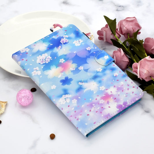For Lenovo Tab M11/ Xiaoxin Pad 11 2024 Coloured Drawing Stitching Smart Leather Tablet Case(Petal Shower) by buy2fix
