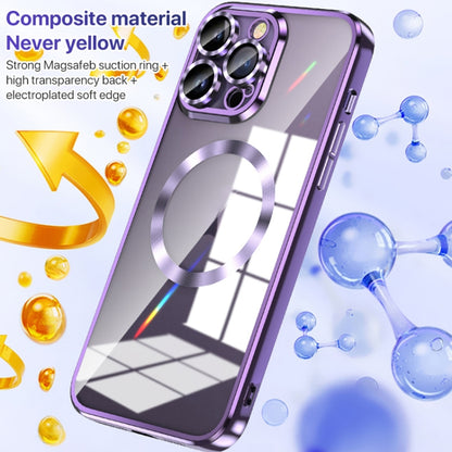 For iPhone 14 Plus MagSafe CD Texture Metal Lens Frame Full Coverage Phone Case(Black) - iPhone 14 Plus Cases by buy2fix | Online Shopping UK | buy2fix