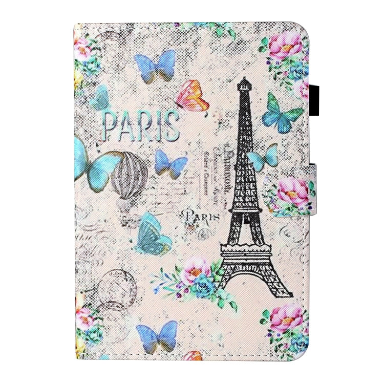 For Lenovo Tab M11/ Xiaoxin Pad 11 2024 Coloured Drawing Stitching Smart Leather Tablet Case(Tower Butterflies) - Lenovo by buy2fix | Online Shopping UK | buy2fix