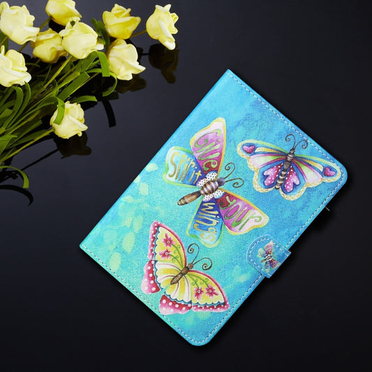 For Lenovo Tab M11/ Xiaoxin Pad 11 2024 Coloured Drawing Stitching Smart Leather Tablet Case(Colorful Butterflies) by buy2fix