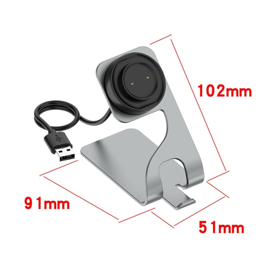 For Amazfit Active Edge A2212 Portable Magnetic Aluminum Alloy Charger Holder(Grey) by buy2fix