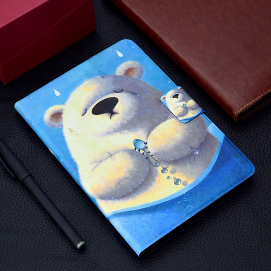 For Lenovo Tab M11/ Xiaoxin Pad 11 2024 Voltage Coloured Drawing Smart Leather Tablet Case(Polar Bear) by buy2fix
