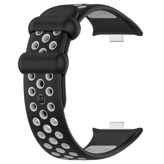 For Redmi Watch 4 Two Color Silicone Sports Watch Band(Black Grey) by buy2fix