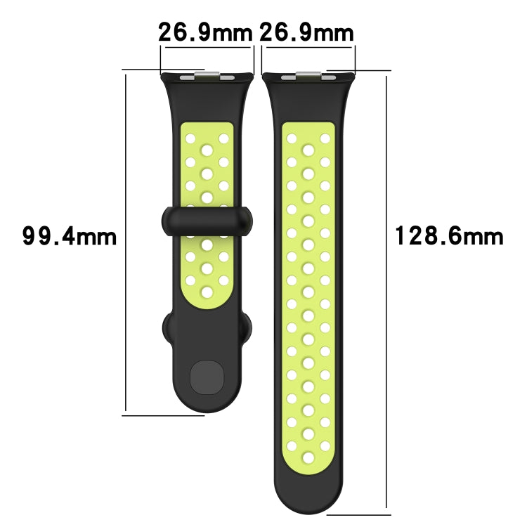 For Redmi Watch 4 Two Color Silicone Sports Watch Band(Grey White) - Watch Bands by buy2fix | Online Shopping UK | buy2fix
