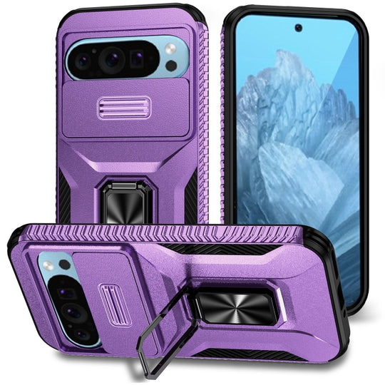 For Google Pixel 11 / 11 Pro / 10 Pro Sliding Camshield Holder Phone Case(Purple)