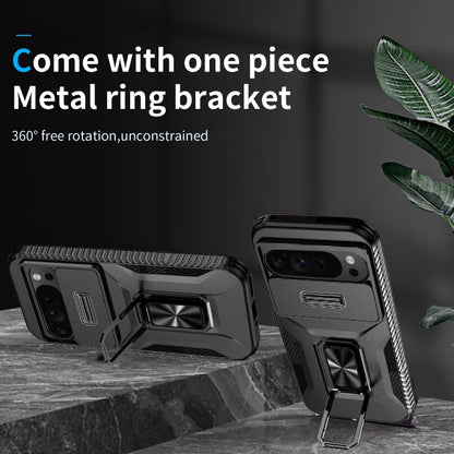 For Google Pixel 9 Pro XL Sliding Camshield Holder Phone Case(Black) by buy2fix