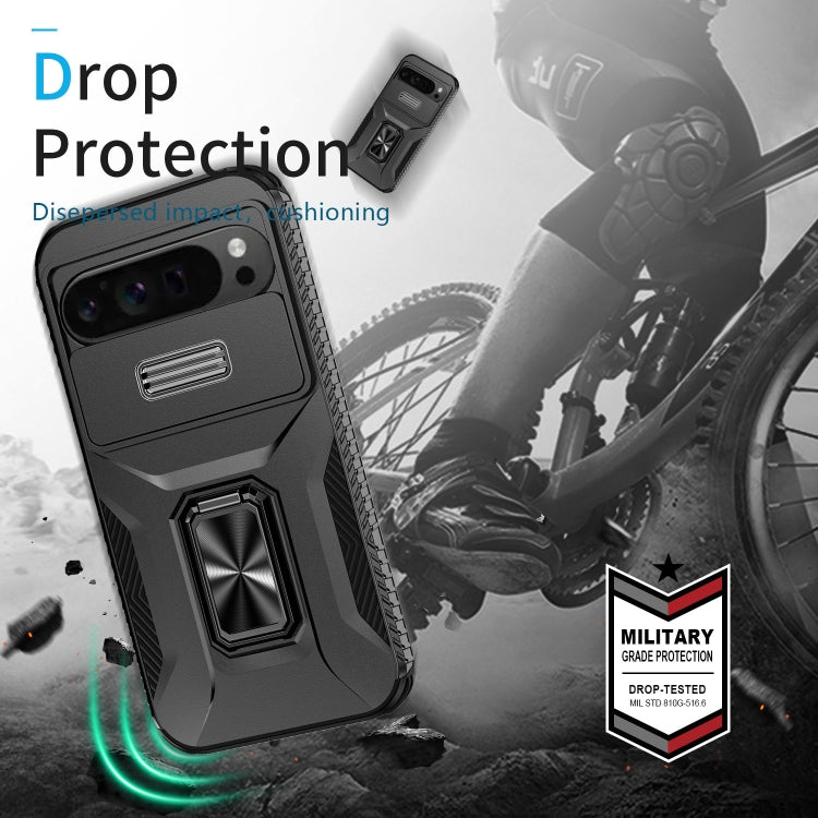 For Google Pixel 9 Pro XL Sliding Camshield Holder Phone Case(Black) by buy2fix