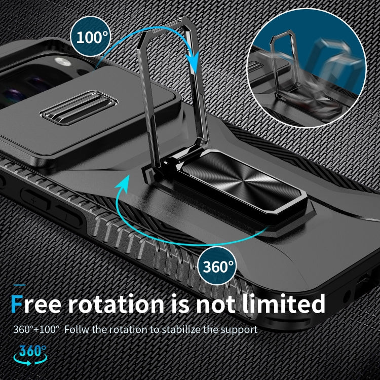 For Google Pixel 9 Pro XL Sliding Camshield Holder Phone Case(Black) by buy2fix