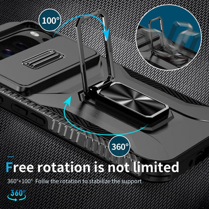 For Google Pixel 9 Pro XL Sliding Camshield Holder Phone Case(Black) by buy2fix