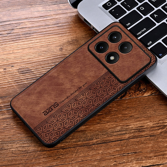 For Xiaomi Redmi K70 AZNS 3D Embossed Skin Feel Phone Case(Brown) by AZNS