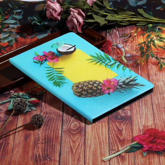 For Lenovo Tab M11/ Xiaoxin Pad 11 2024 Voltage Coloured Drawing Smart Leather Tablet Case(Pineapple) by buy2fix
