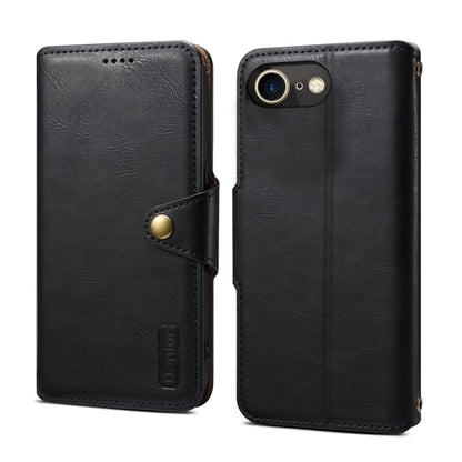For iPhone SE 2022/SE 2020/6/7/8 Denior Cowhide Texture Wallet Style Leather Phone Case(Black) - iPhone SE 2022 / 2020 / 8 / 7 Cases by Denior | Online Shopping UK | buy2fix