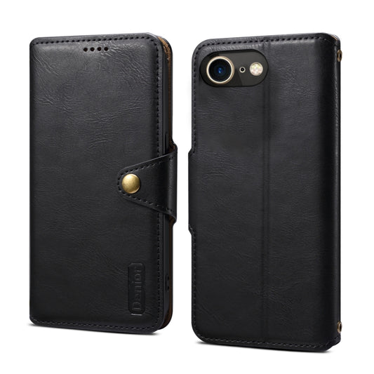 For iPhone SE 2022/SE 2020/6/7/8 Denior Cowhide Texture Wallet Style Leather Phone Case(Black) - iPhone SE 2022 / 2020 / 8 / 7 Cases by Denior | Online Shopping UK | buy2fix