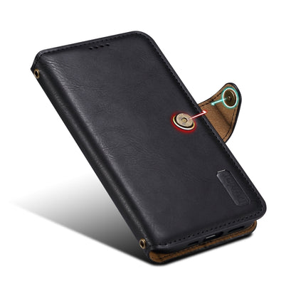 For iPhone 13 Denior Cowhide Texture Wallet Style Leather Phone Case(Black) - iPhone 13 Cases by Denior | Online Shopping UK | buy2fix