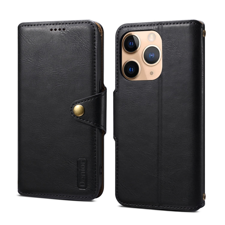 For iPhone 11 Pro Max Denior Cowhide Texture Wallet Style Leather Phone Case(Black) - iPhone 11 Pro Max Cases by Denior | Online Shopping UK | buy2fix