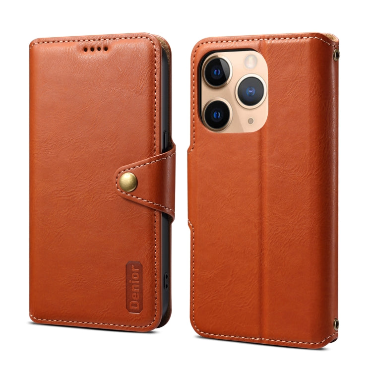 For iPhone 11 Pro Max Denior Cowhide Texture Wallet Style Leather Phone Case(Brown) - iPhone 11 Pro Max Cases by Denior | Online Shopping UK | buy2fix