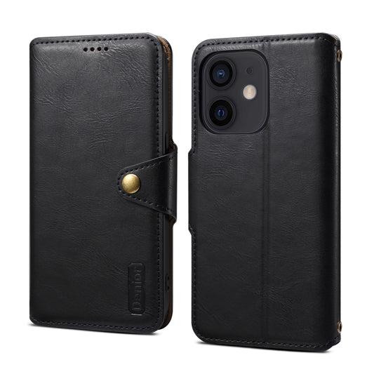 For iPhone 11 Denior Cowhide Texture Wallet Style Leather Phone Case(Black) - iPhone 11 Cases by Denior | Online Shopping UK | buy2fix