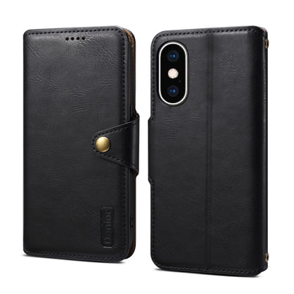 For iPhone XS Max Denior Cowhide Texture Wallet Style Leather Phone Case(Black) - More iPhone Cases by Denior | Online Shopping UK | buy2fix
