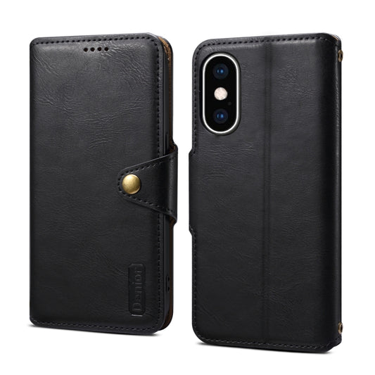 For iPhone XS Max Denior Cowhide Texture Wallet Style Leather Phone Case(Black) - More iPhone Cases by Denior | Online Shopping UK | buy2fix