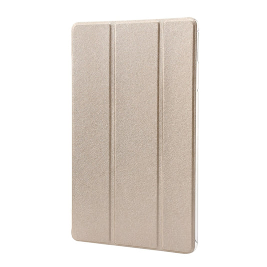 For Huawei MatePad Pro 11 2024 Silk Texture 3-Fold Leather Tablet Case(Gold) by buy2fix