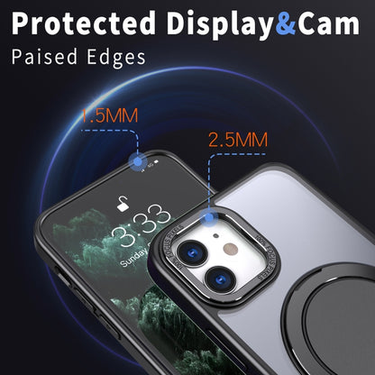 For iPhone 11 360-degree Rotating MagSafe Magnetic Holder Phone Case(Black) by buy2fix