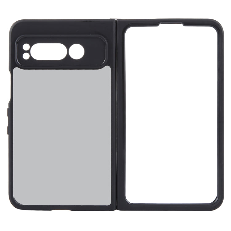 For Google Pixel Fold Matte Black TPU + PC Phone Case by buy2fix