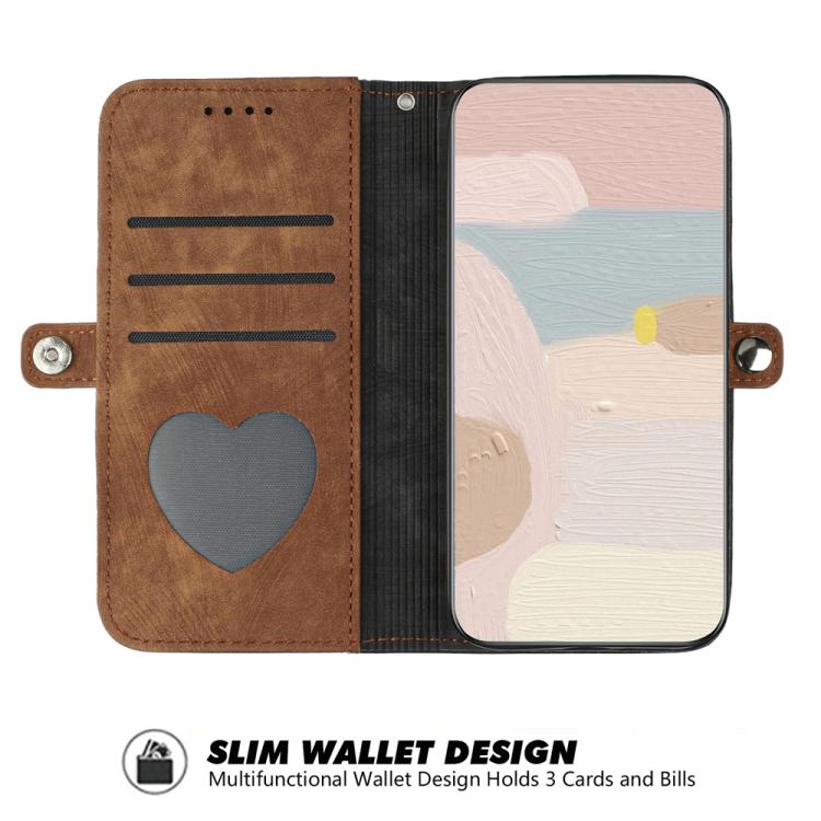 For Google Pixel 10 Pro XL Side Buckle Double Fold Hand Strap Leather Phone Case(Brown) - Google Cases by buy2fix | Online Shopping UK | buy2fix