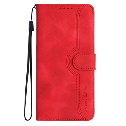 For Google Pixel 10 Pro XL Heart Pattern Skin Feel Leather Phone Case(Red) - Google Cases by buy2fix | Online Shopping UK | buy2fix