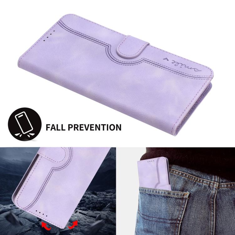 For Google Pixel 10 Pro XL Heart Pattern Skin Feel Leather Phone Case(Purple) - Google Cases by buy2fix | Online Shopping UK | buy2fix