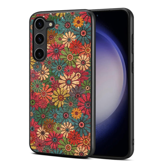 For Samsung Galaxy S24+ 5G Four Seasons Flower Language Series TPU Phone Case(Spring Green)