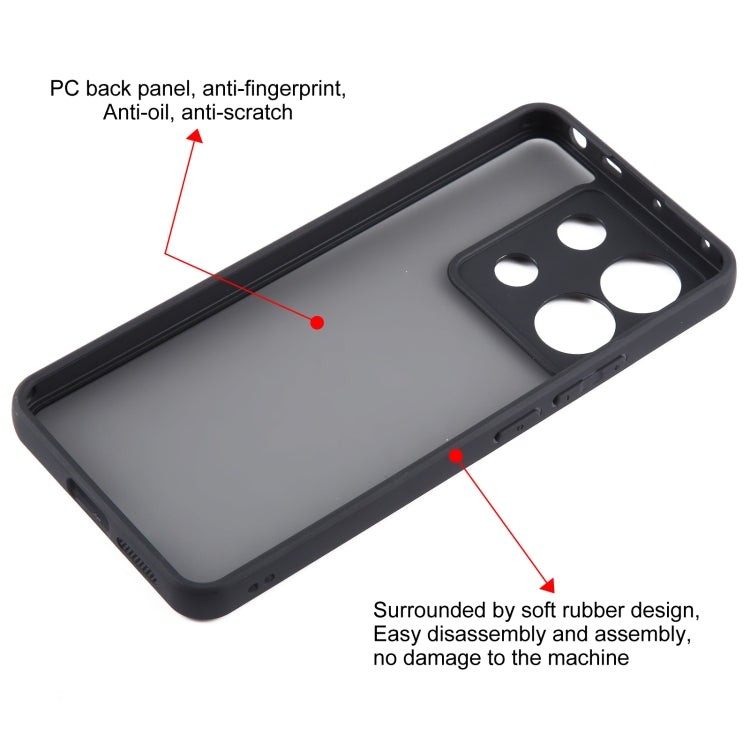 For Xiaomi Redmi Note 13 Pro Fine Pore Matte Black TPU + PC Phone Case - Note 13 Pro Cases by buy2fix | Online Shopping UK | buy2fix