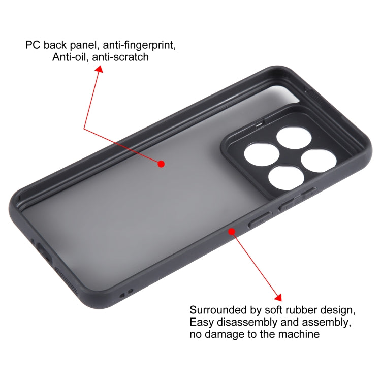 For Xiaomi 14 Pro Fine Pore Matte Black TPU + PC Phone Case - 14 Pro Cases by buy2fix | Online Shopping UK | buy2fix