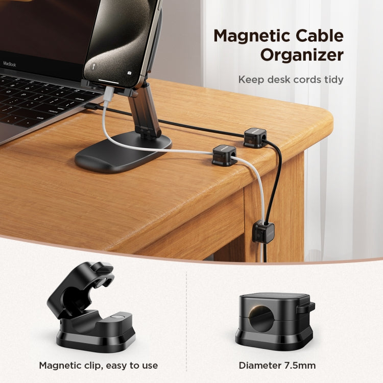 JOYROOM JR-ZS368 Magnetic Data Cable Organizing Bracket(Black) - Cable Organizer by JOYROOM | Online Shopping UK | buy2fix