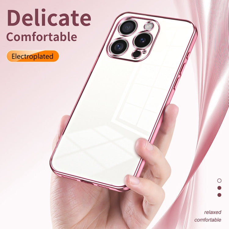 For iPhone 16 Pro Transparent Plating Fine Hole Phone Case(Gold) - iPhone 16 Pro Cases by buy2fix | Online Shopping UK | buy2fix