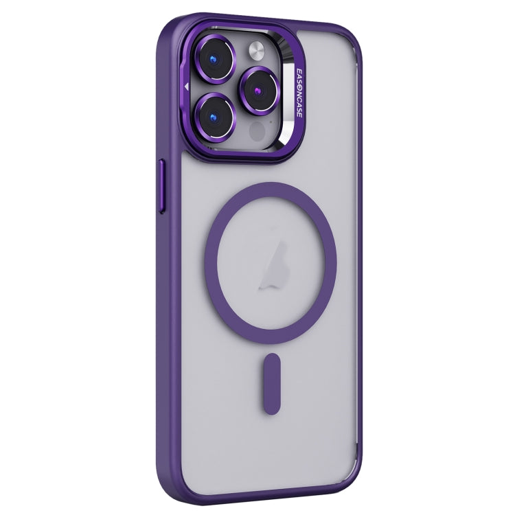 For iPhone 15 Pro Max Invisible Lens Holder PC + TPU Frosted MagSafe Phone Case(Purple) - iPhone 15 Pro Max Cases by buy2fix | Online Shopping UK | buy2fix