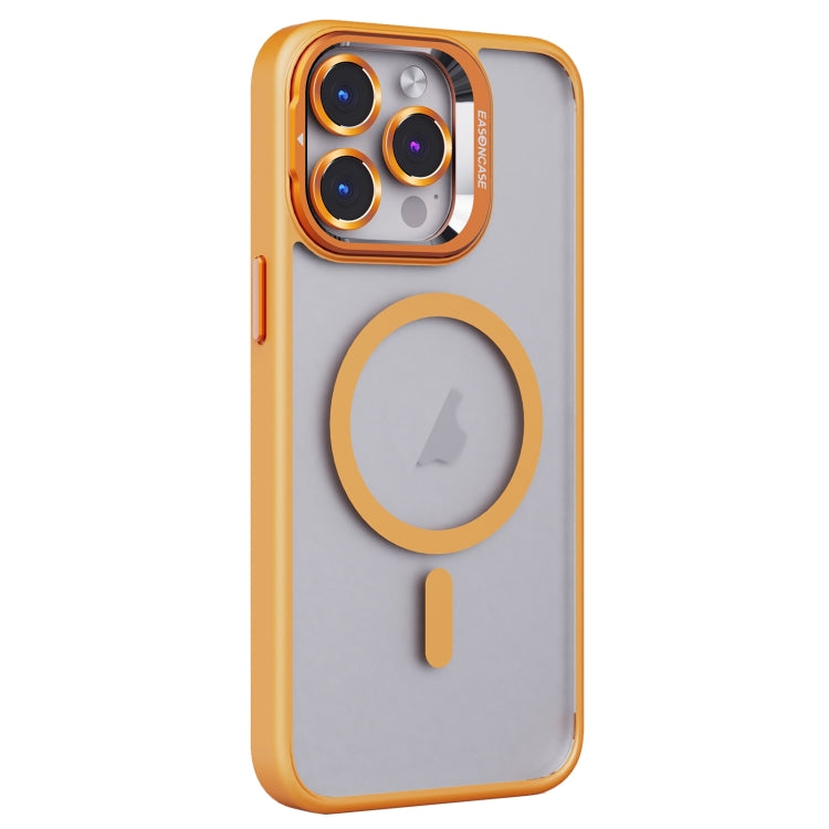 For iPhone 15 Pro Invisible Lens Holder PC + TPU Frosted MagSafe Phone Case(Orange) - iPhone 15 Pro Cases by buy2fix | Online Shopping UK | buy2fix
