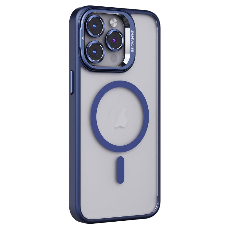 For iPhone 15 Pro Invisible Lens Holder PC + TPU Frosted MagSafe Phone Case(Dark Blue) - iPhone 15 Pro Cases by buy2fix | Online Shopping UK | buy2fix