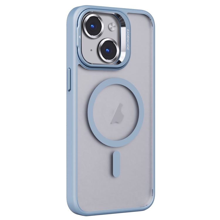 For iPhone 15 Invisible Lens Holder PC + TPU Frosted MagSafe Phone Case(Blue) - iPhone 15 Cases by buy2fix | Online Shopping UK | buy2fix