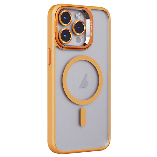 For iPhone 14 Pro Invisible Lens Holder PC + TPU Frosted MagSafe Phone Case(Orange) - iPhone 14 Pro Cases by buy2fix | Online Shopping UK | buy2fix