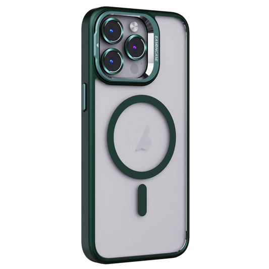 For iPhone 14 Pro Max Invisible Lens Holder PC + TPU Frosted MagSafe Phone Case(Green) - iPhone 14 Pro Max Cases by buy2fix | Online Shopping UK | buy2fix