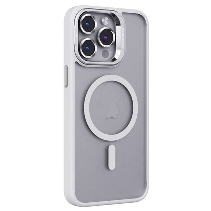For iPhone 13 Pro Invisible Lens Holder PC + TPU Frosted MagSafe Phone Case(White) - iPhone 13 Pro Cases by buy2fix | Online Shopping UK | buy2fix
