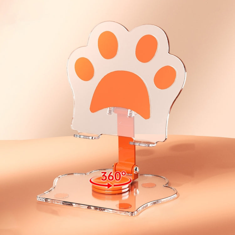 Portable Foldable Cat Claw Acrylic Lazy Holder(Orange) - Desktop Holder by buy2fix | Online Shopping UK | buy2fix