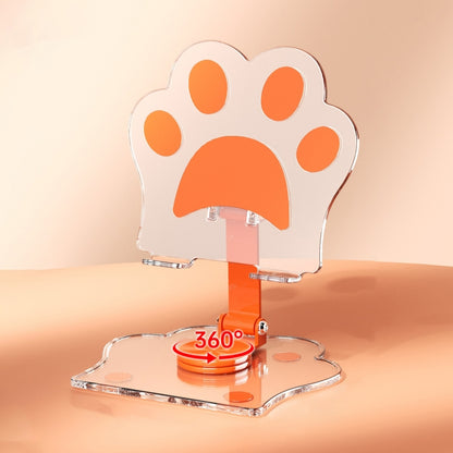 Portable Foldable Cat Claw Acrylic Lazy Holder(Orange) - Desktop Holder by buy2fix | Online Shopping UK | buy2fix