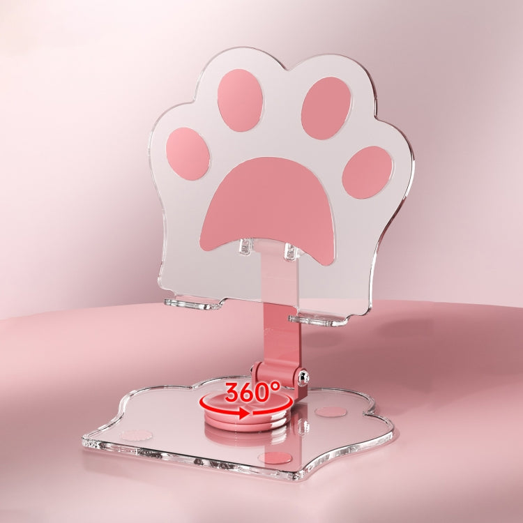 Portable Foldable Cat Claw Acrylic Lazy Holder(Pink) - Desktop Holder by buy2fix | Online Shopping UK | buy2fix