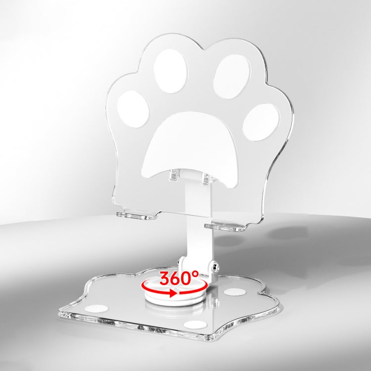 Portable Foldable Cat Claw Acrylic Lazy Holder(White) - Desktop Holder by buy2fix | Online Shopping UK | buy2fix