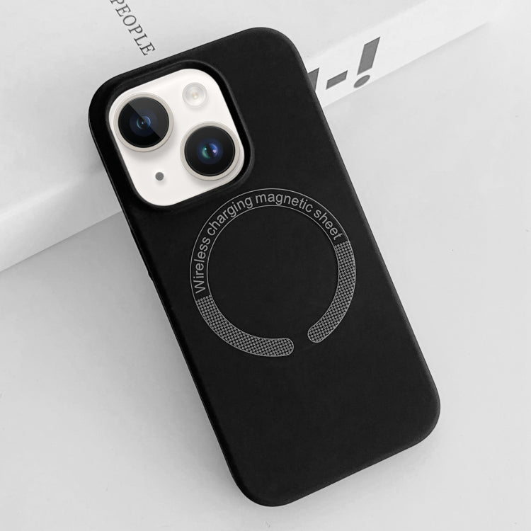 For iPhone 13 MagSafe Magnetic Liquid Silicone Phone Case(Black) by buy2fix