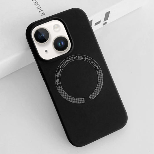 For iPhone 13 MagSafe Magnetic Liquid Silicone Phone Case(Black) by buy2fix