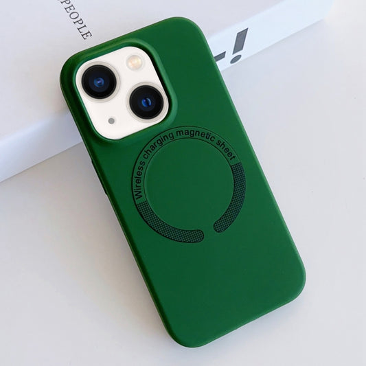 For iPhone 13 MagSafe Magnetic Liquid Silicone Phone Case(Green) - iPhone 13 Cases by buy2fix | Online Shopping UK | buy2fix