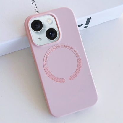 For iPhone 15 MagSafe Magnetic Liquid Silicone Phone Case(Pink) - iPhone 15 Cases by buy2fix | Online Shopping UK | buy2fix